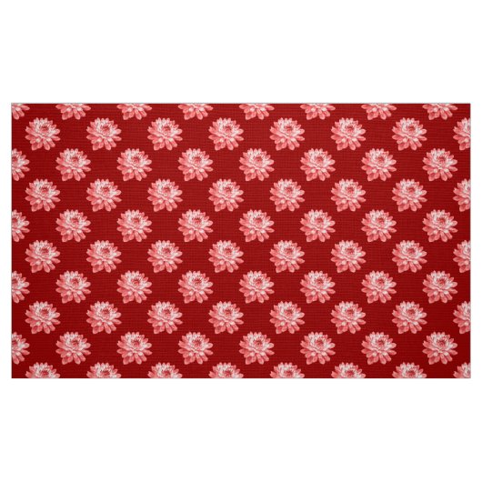 Chrysanthemum Pattern - Ruby Red Stoff (Fat Quarter (45,7 x 55,9 cm))