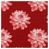 Chrysanthemum Pattern - Ruby Red Stoff (Nahaufnahme)
