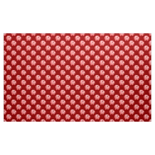 Chrysanthemum Pattern - Ruby Red Stoff (Yard (91,4 cm))