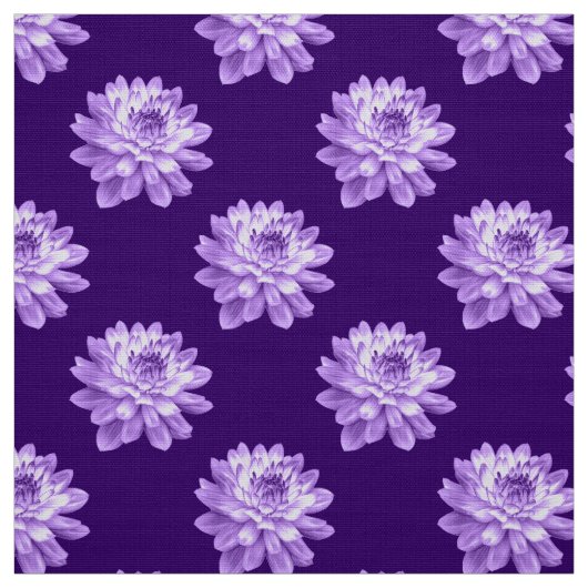 Chrysanthemum Pattern - Tief Lila Stoff (Muster)