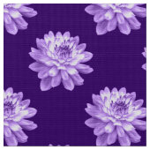 Chrysanthemum Pattern - Tief Lila Stoff (Nahaufnahme)