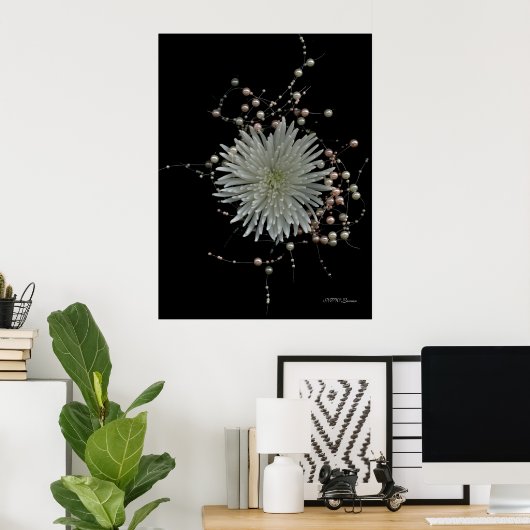 Chrysanthemum & Pearls Poster (Heimbüro)