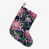 Chrysanthemum Peonies Vintag Pattern Kleiner Weihnachtsstrumpf (Vorderansicht (hängend))