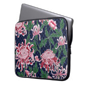 Chrysanthemum Peonies Vintag Pattern Laptopschutzhülle (Vorderseite Links)