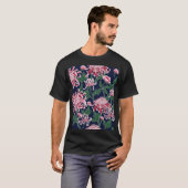 Chrysanthemum Peonies Vintag Pattern T-Shirt (Vorne ganz)