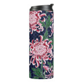Chrysanthemum Peonies Vintag Pattern Thermosbecher (Nach links gedreht)