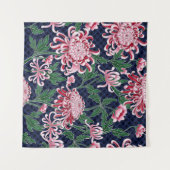 Chrysanthemum Peonies Vintag Pattern Wandteppich (Vorderseite (Horizontal))