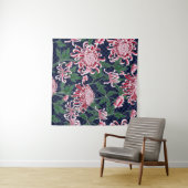 Chrysanthemum Peonies Vintag Pattern Wandteppich (Beispiel (Horizontal))