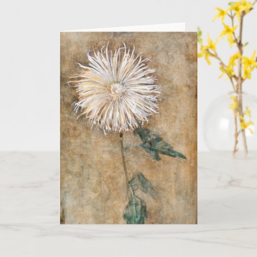 Chrysanthemum - Piet Mondrian - Modern Art Card Karte (Gelbe Blume)