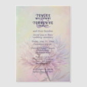 Chrysanthemum Pink Purple Wedding Invitation Pergament Einladungen (Vorderseite)