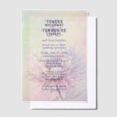 Chrysanthemum Pink Purple Wedding Invitation Pergament Einladungen (Versetzt)