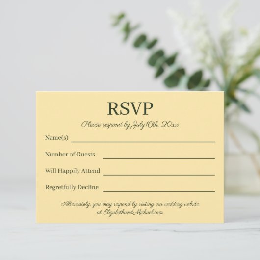 Chrysanthemum Pink und Cream Floral Wedding RSVP Karte (Stehend Vorderseite)