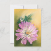 Chrysanthemum Pink und Cream Floral Wedding RSVP Karte (Rückseite)