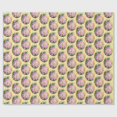 Chrysanthemum Pink und Cream Pastel Floral Geschenkpapier (Flach)