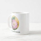 Chrysanthemum Pink und Cream Pastel Floral Kaffeetasse (Vorderseite Links)