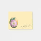 Chrysanthemum Pink und Cream Pastel Floral Post-it Klebezettel (Vorderseite)