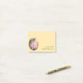 Chrysanthemum Pink und Cream Pastel Floral Post-it Klebezettel (Auf Schreibtisch)