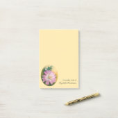 Chrysanthemum Pink und Cream Pastel Floral Post-it Klebezettel (Auf Schreibtisch)