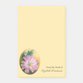 Chrysanthemum Pink und Cream Pastel Floral Post-it Klebezettel (Vorderseite)