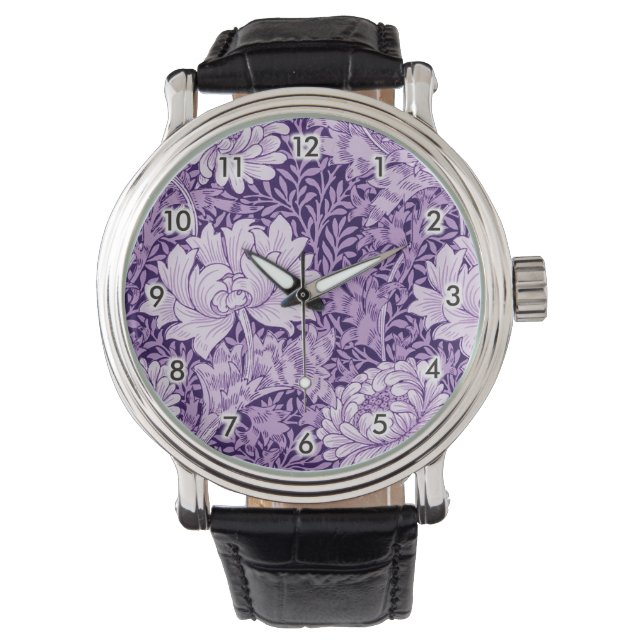 Chrysanthemum Purple Armbanduhr (Vorderseite)