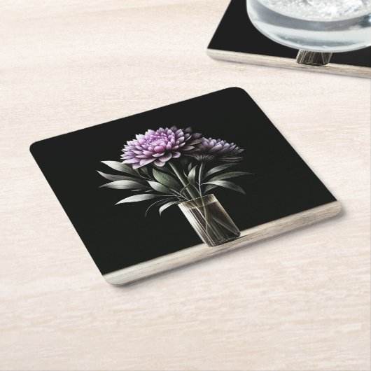 Chrysanthemum Rechteckiger Pappuntersetzer (angewinkelt)