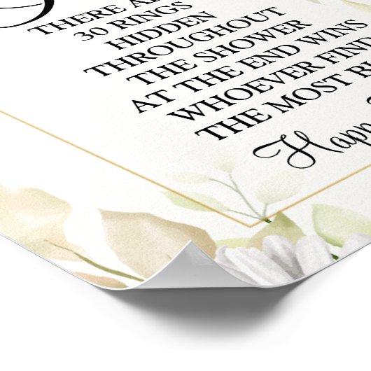 Chrysanthemum Ring Brautparty Poster (Ecke)