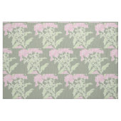 Chrysanthemum rosa grüne Grafik zeichnend Stoff (Fat Quarter (45,7 x 55,9 cm))