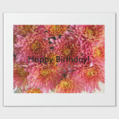 Chrysanthemum rosa und warm rosa geschenkpapier (Flach)