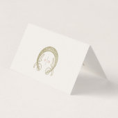 Chrysanthemum Table Name Cards Vintag Art Nouveau (Rückseite)