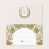 Chrysanthemum Table Name Cards Vintag Art Nouveau (Außenseite Aufgefaltet)