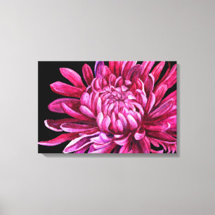 Chrysanthemum "The Opening" Leinwand schwarz druck