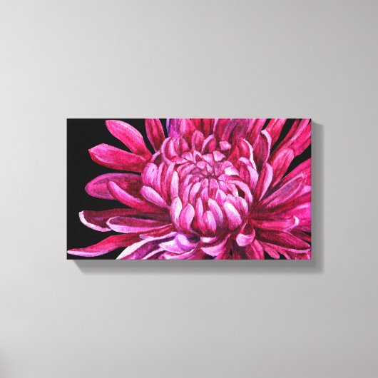 Chrysanthemum "The Opening" Leinwand schwarz druck (Vorderseite)