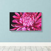 Chrysanthemum "The Opening" Leinwand schwarz druck (Insitu (Holzboden))