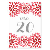 Chrysanthemum Tischnummer Card (Rückseite)