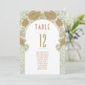 Chrysanthemum Tischnummern Vintag Art Nouveau (Stehend Vorderseite)