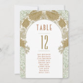 Chrysanthemum Tischnummern Vintag Art Nouveau (Vorderseite)