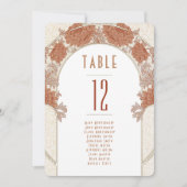 Chrysanthemum Tischnummern Vintag Art Nouveau (Vorderseite)