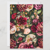 Chrysanthemum über SmaragdWedding Einladung (Rückseite)