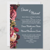 Chrysanthemum um Mitternacht Aquamarin Einladung (Vorderseite)