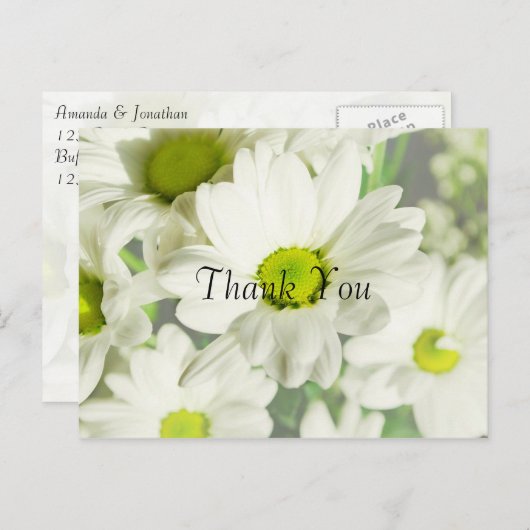 Chrysanthemum Vielen Dank Postkarte (Vorne/Hinten)