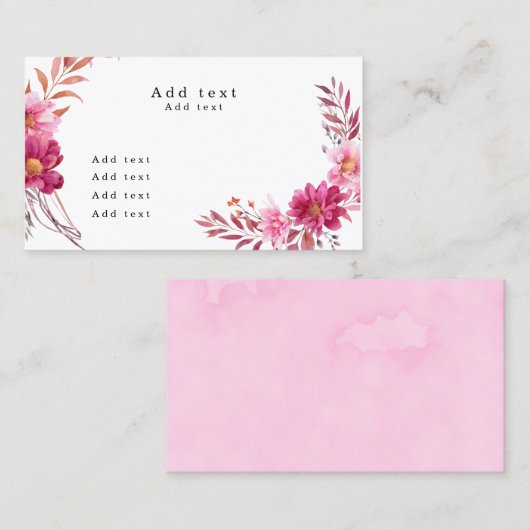 Chrysanthemum Visitenkarte (Vorne/Hinten)