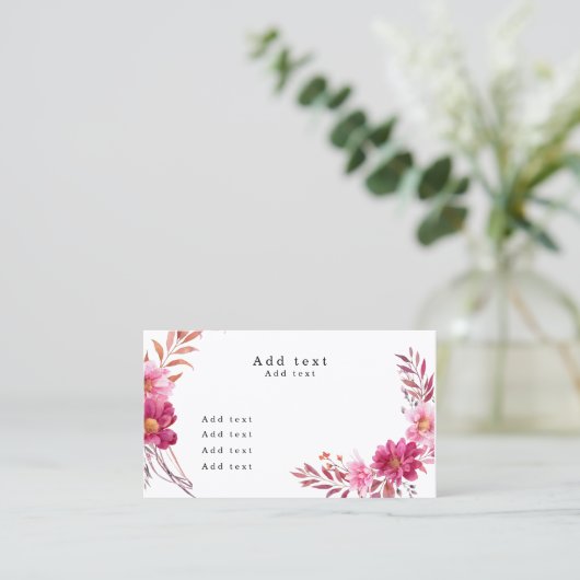 Chrysanthemum Visitenkarte (Stehend Vorderseite)