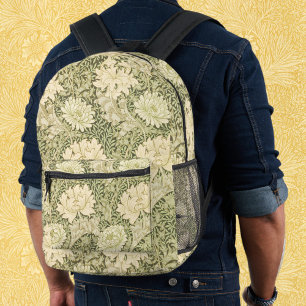Chrysanthemum von William Morris, Vintag Art Bedruckter Rucksack