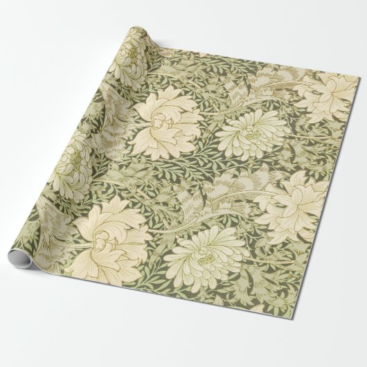 Chrysanthemum von William Morris, Vintag Art Geschenkpapier (Ungerollt)