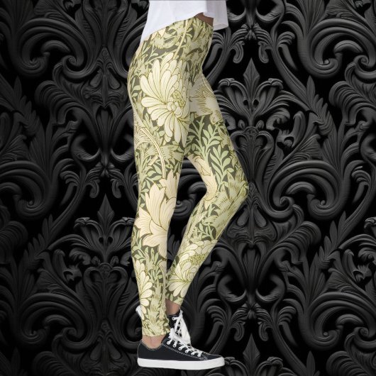 Chrysanthemum von William Morris, Vintag Art Leggings