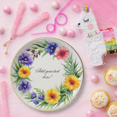 Chrysanthemum Wasserfarbe Elegante Pappteller (Party)