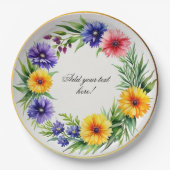 Chrysanthemum Wasserfarbe Elegante Pappteller (Vorderseite)