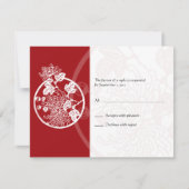Chrysanthemum Wedding Repair Card RSVP Karte (Vorderseite)