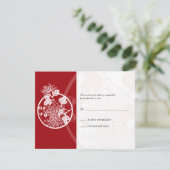 Chrysanthemum Wedding Repair Card RSVP Karte (Stehend Vorderseite)