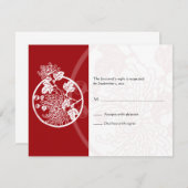 Chrysanthemum Wedding Repair Card RSVP Karte (Vorne/Hinten)
